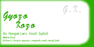 gyozo kozo business card