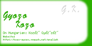 gyozo kozo business card